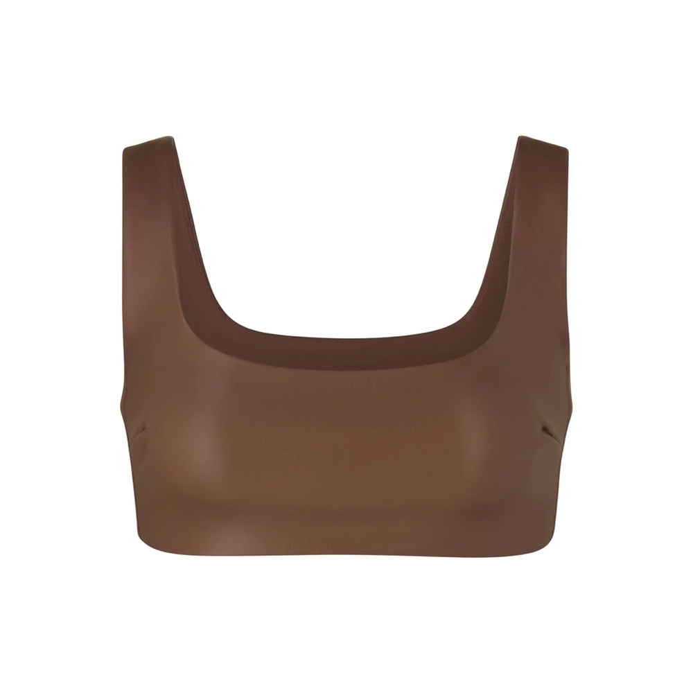 NWT Skims Faux Leather Bralette in Jasper